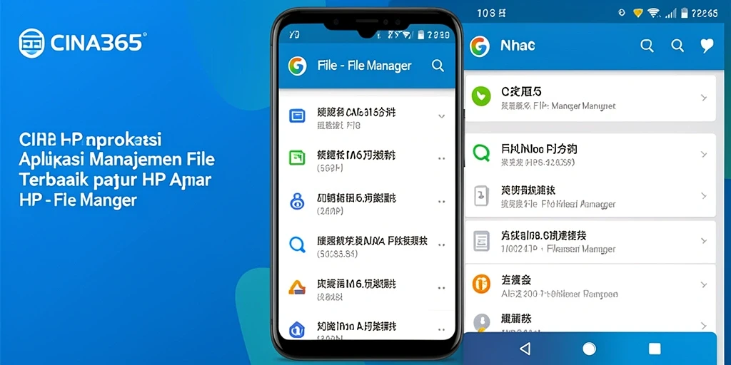 Screenshot antarmuka CINA365 menampilkan fungsi File Manager yang intuitif.
