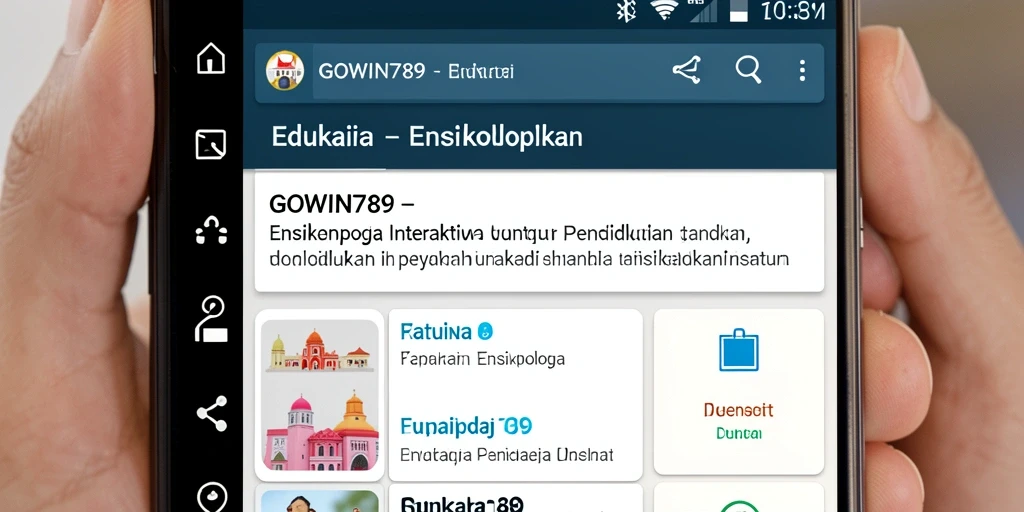 Antarmuka GOWIN789 yang menarik dan informatif.