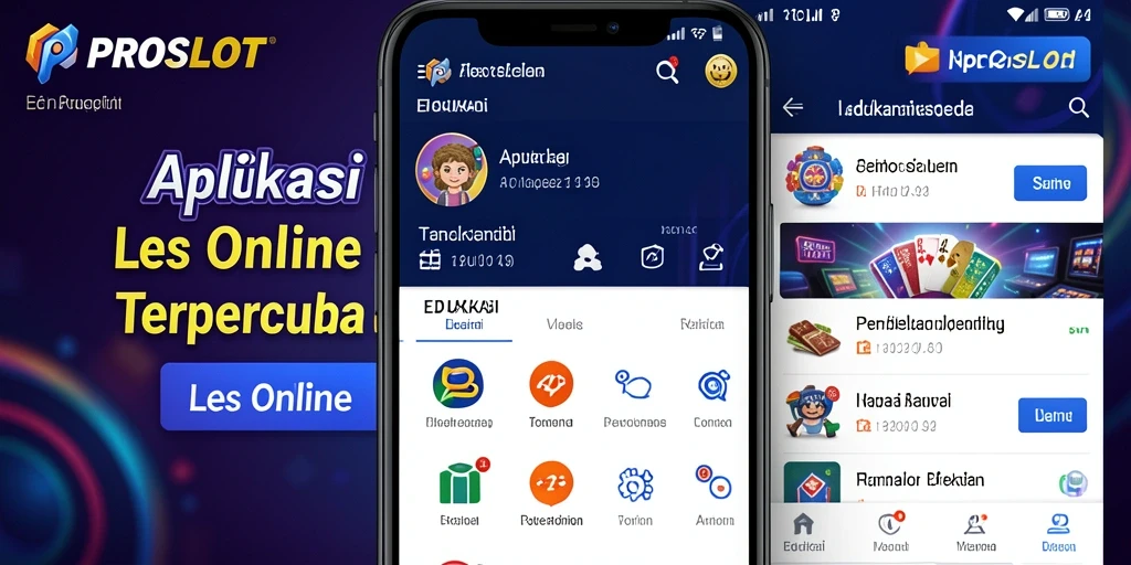 Antarmuka PROSLOT yang sederhana dan mudah digunakan untuk Les Online.