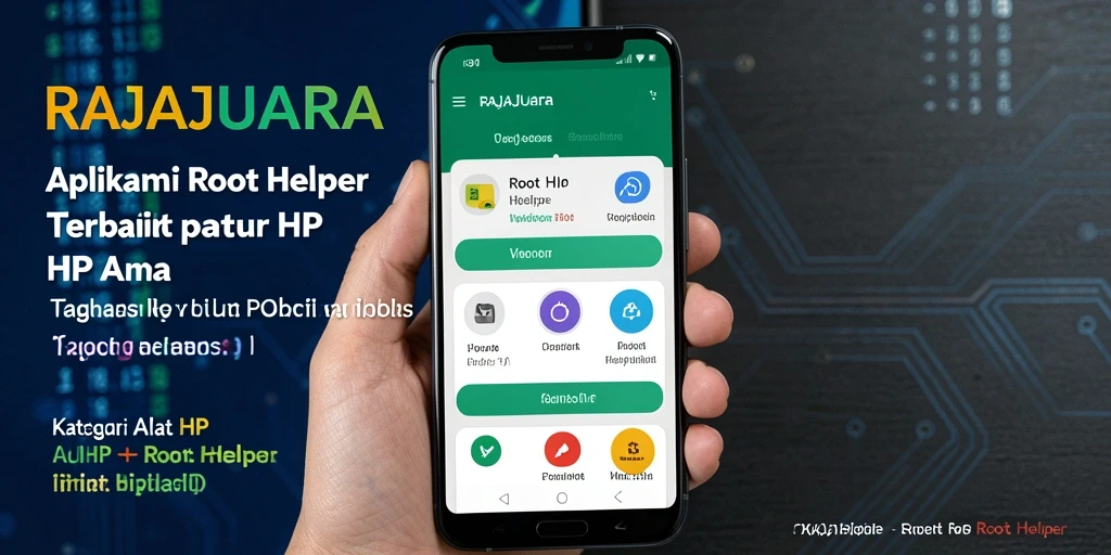 Tampilan antarmuka RAJAJUARA sebagai aplikasi Root Helper yang intuitif.